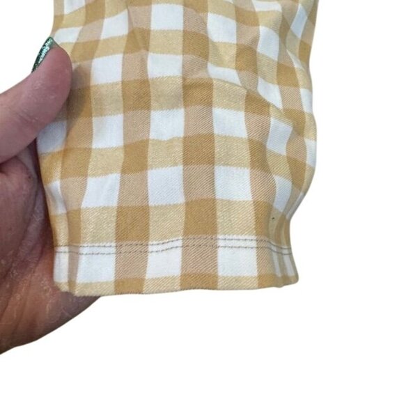 Who What Wear Womens Mustard & White Gingham Checkered Pants Size 4 - Picture 5 of 9